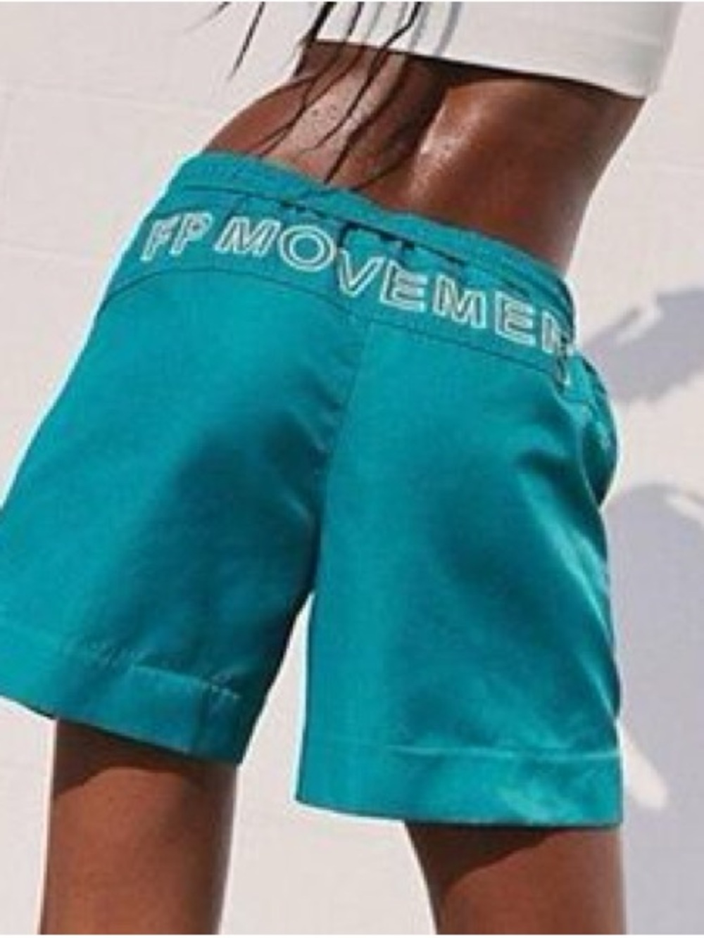 Free People Movement Teal Look Back at it Shorts
